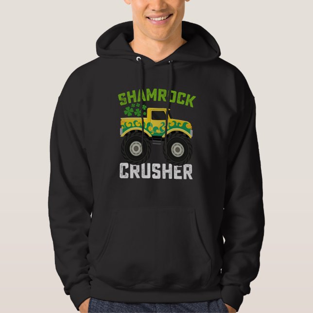 Kleeblatt Crusher Monster Truck St Patrick's Day Hoodie (Vorderseite)