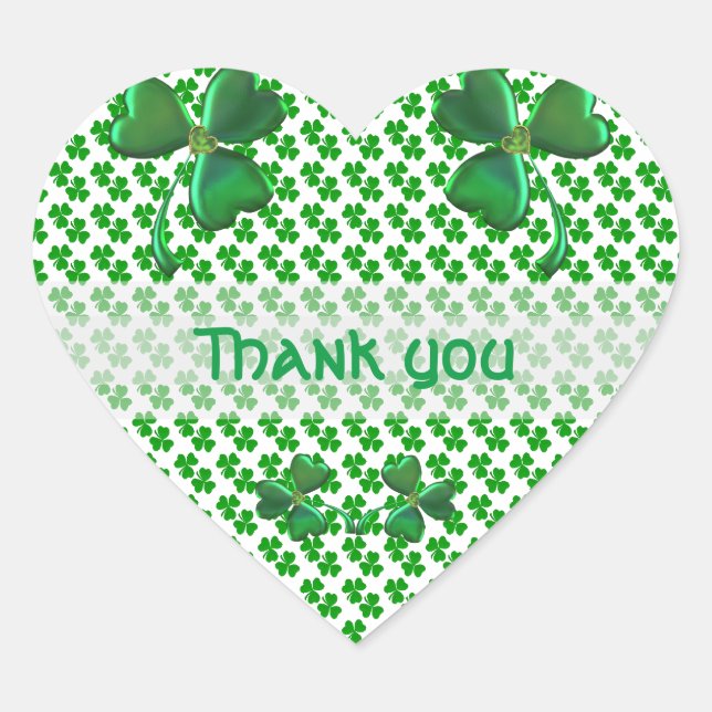 Kleeblatt Custom danke Irish Umschlag Aufkleber (Vorderseite)