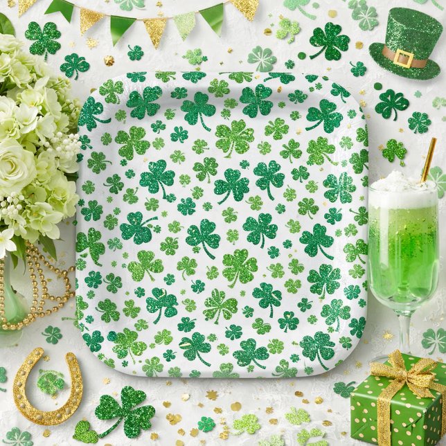 Kleeblatt Delight Pattern Pappteller (Von Creator hochgeladen)