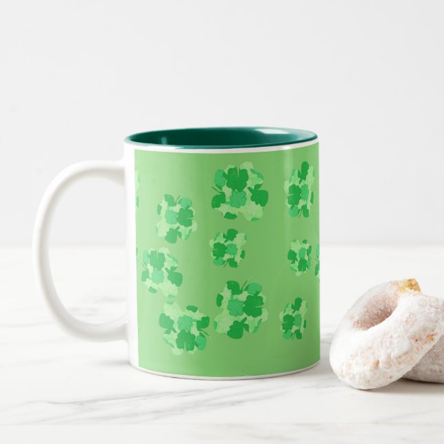 Kleeblatt der Kleeblätter Grüne Tasse (Mit Donut)