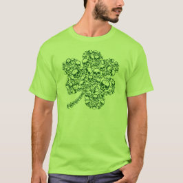 Kleeblatt der Schädel irisch T-Shirt