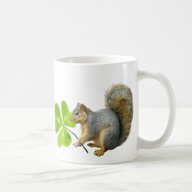 Kleeblatt-Eichhörnchen-Tasse Kaffeetasse (Rechts)