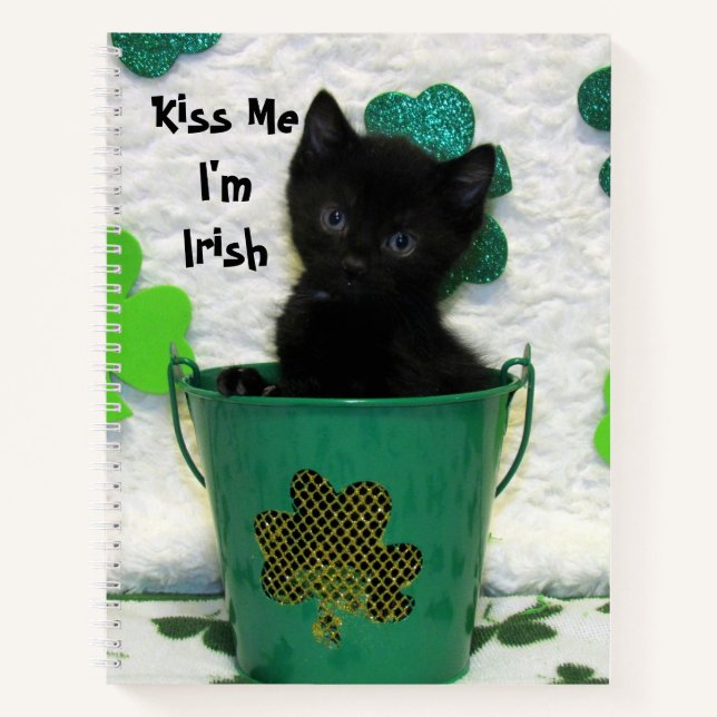 Kleeblatt eines hübschen Jacks - Katze / Kitten Sp Notizbuch (Vorderseite)