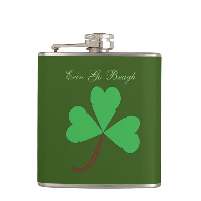 Kleeblatt Flachmann (Vorderseite)