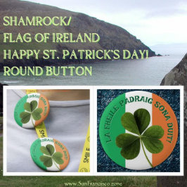 Kleeblatt/Flag Irland Happy St. Patrick’s Day! Button
