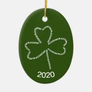 Kleeblatt für den Buchhaltungstext Keramik Ornament