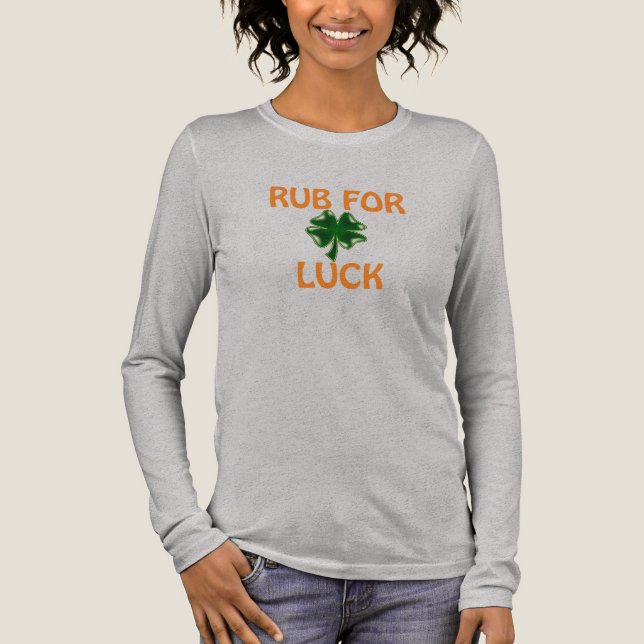 Kleeblatt für Glück Tri-Blend Shirt (Vorderseite)