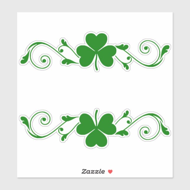Kleeblatt Garlands Aufkleber (Blatt)