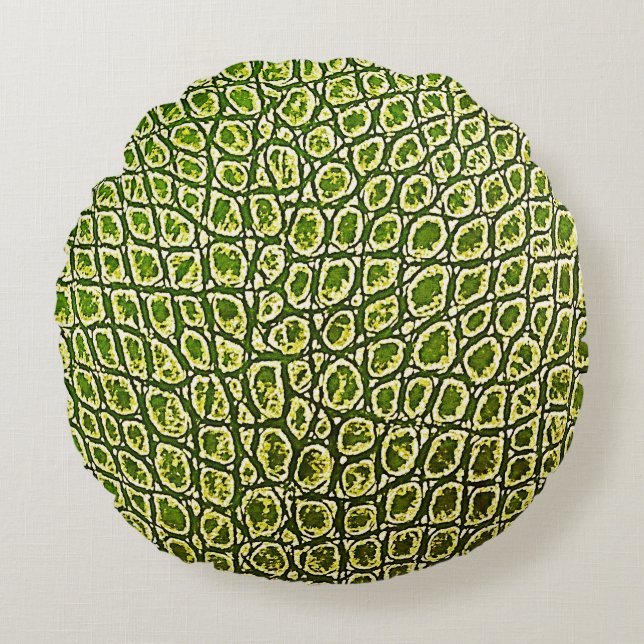 KLEEBLATT GATOR ROUND PILLOW RUNDES KISSEN (Vorderseite)