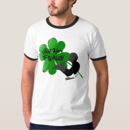 Kleeblatt "gerade hier, zum des Wecker-T - Shirt