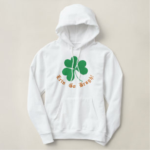 Kleeblatt gestickte Hoodie-Schablone Bestickter Hoodie