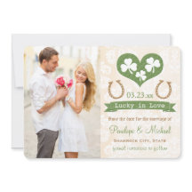 Kleeblatt Glück in der Liebe Save the Date