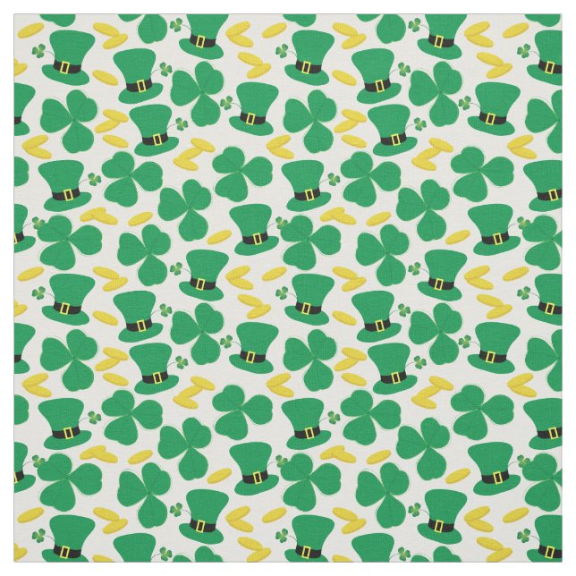 Kleeblatt-Gold-Münzprägung Stoff (Muster)
