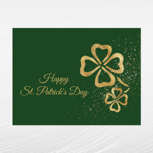 Kleeblatt Gold St Patricks Day Feiertagspostkarte