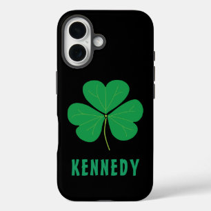 Kleeblatt Green Clover Ireland Celtic Irish Name iPhone 16 Hülle