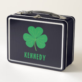 Kleeblatt Green Clover Ireland Celtic Irish Name Metall Brotdose