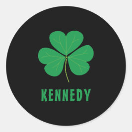 Kleeblatt Green Clover Ireland Celtic Irish Name Runder Aufkleber