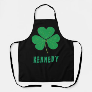 Kleeblatt Green Clover Ireland Celtic Irish Name Schürze