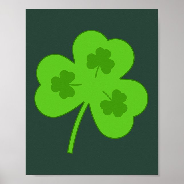 KLEEBLATT GREEN LEAF ST PATRICK'S Day Poster (Vorne)
