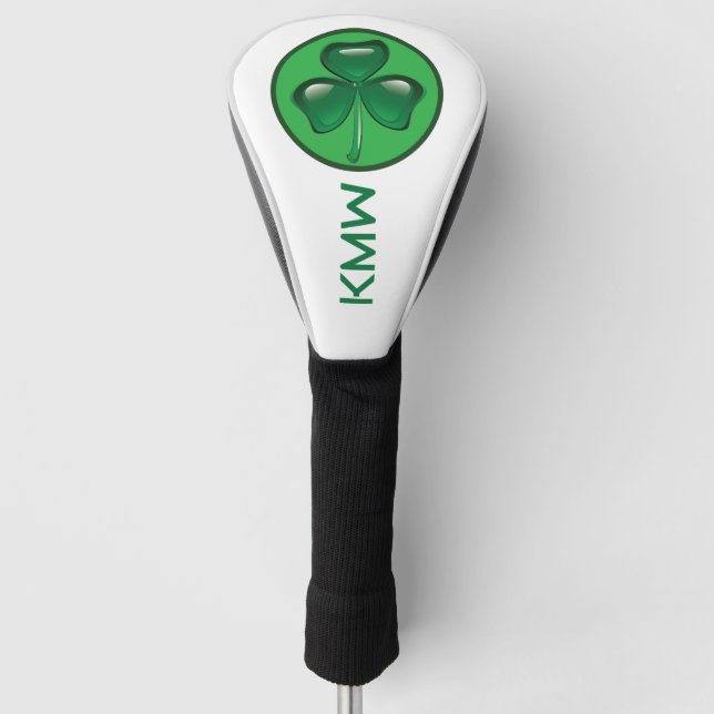 Kleeblatt Green Monogram Golf Club Head Cover Golf Headcover (Vorderseite)