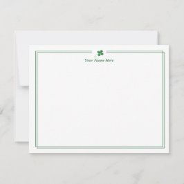 Kleeblatt Green Personal Note Card Mitteilungskarte