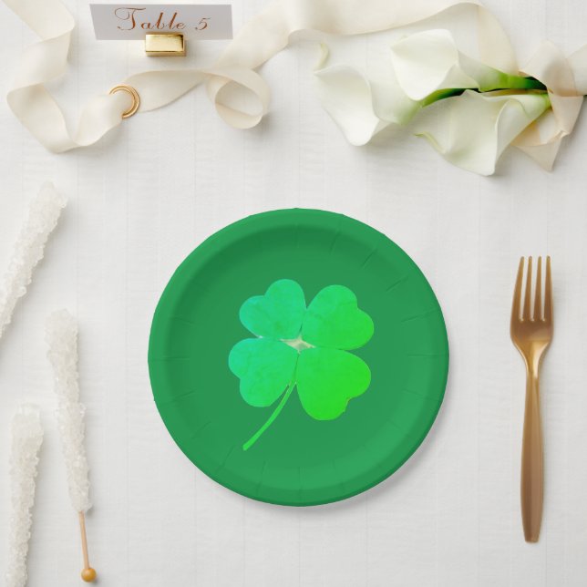 Kleeblatt Green St. Patricks Day 4Erin Pappteller (Hochzeit)