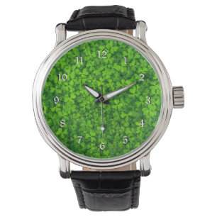 Kleeblatt grün, St. Patrick's Day, Schau dir an Armbanduhr