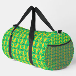 Kleeblatt Grüne Gelbe Sechseck Muster Groß Duffle Bag