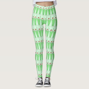 Kleeblatt Grüne Minze Schütteln Milchshake Legging Leggings