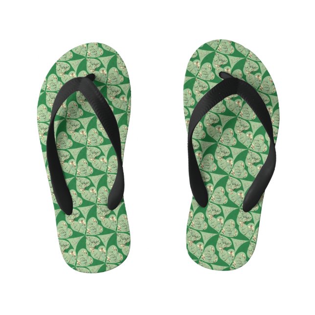 Kleeblatt "Happy St. Patrick's" Pair von Flip Flop (Fußbett)