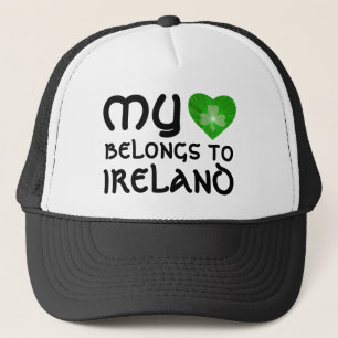 Kleeblatt "Heart gehört Irland", schwarz Truckerkappe