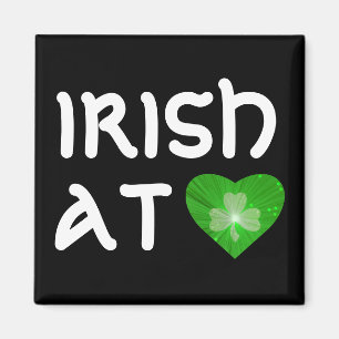 Kleeblatt Heart 'Irish at Heart' Magnet schwarz