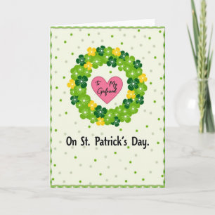 Kleeblatt-Herz-Freundinnen-St.-Patrick-Karte Karte
