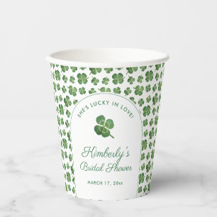 Kleeblatt Hochzeitstag Bridal Shower zum St. Patri Pappbecher