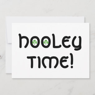Kleeblatt 'Hooley Time' Einladung weiß!