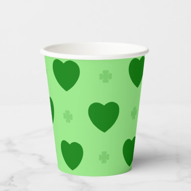 Kleeblatt Hörer Papier-Cup Pappbecher (Vorderseite)