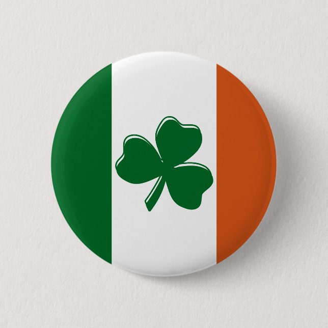 Kleeblatt Irish Flag Design von US Custom Ink Button (Vorderseite)