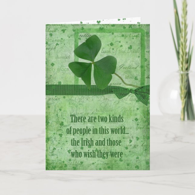Kleeblatt Irish Karte (Vorderseite)