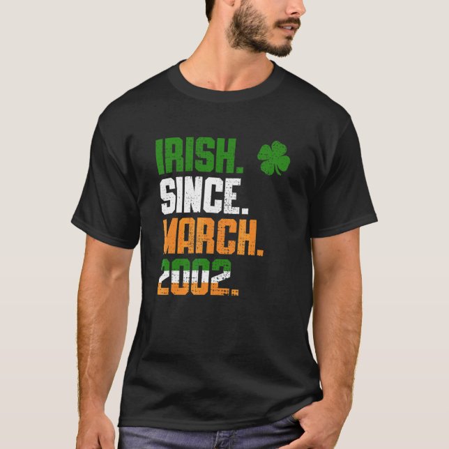 Kleeblatt Irish Seit März 2002 Legend St Patricks T-Shirt (Vorderseite)