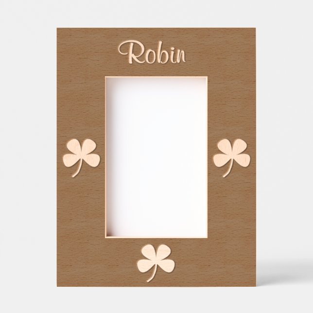 Kleeblatt Irish St. Patrick's Day 4Sean Geätzte Rahmen (Vorderseite)