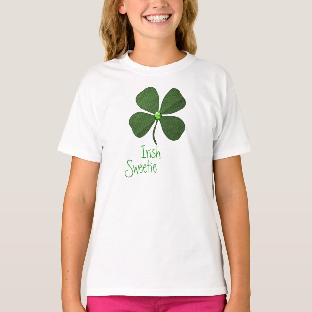 Kleeblatt Irish Sweetie Niedlich T-Shirt (Vorderseite)