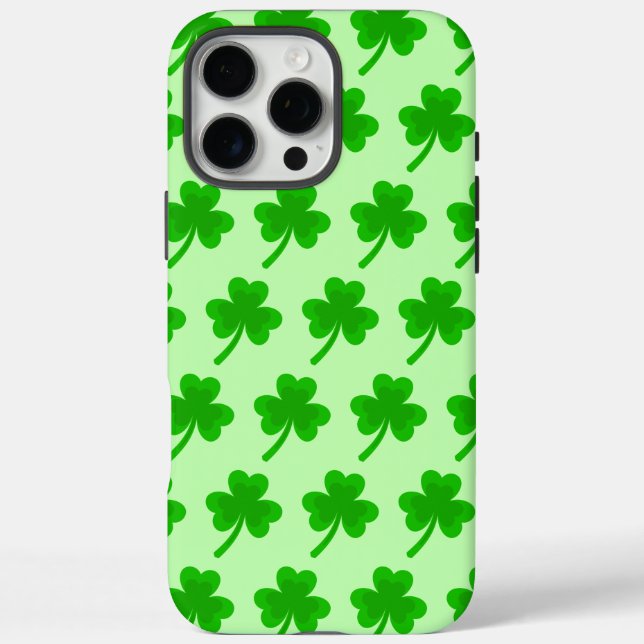 Kleeblatt Irish Three Leaf Klee iPhone 16 Pro Max Hülle (Rückseite)