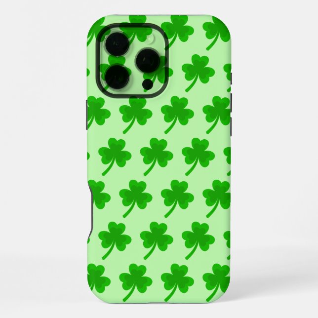 Kleeblatt Irish Three Leaf Klee iPhone 16 Pro Max Hülle (Rückseite)