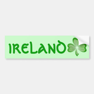 Kleeblatt-"Irland" Autoaufklebergrün Autoaufkleber