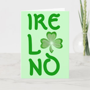 Kleeblatt "Irland" Grün Karte