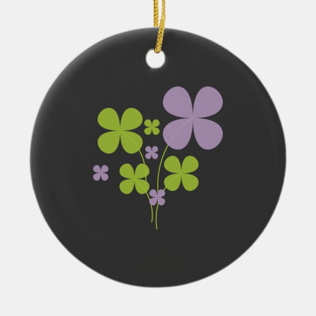 Kleeblatt Keramikornament (Vorne)