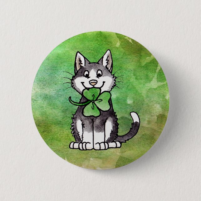 Kleeblatt Kitty Button (Vorderseite)