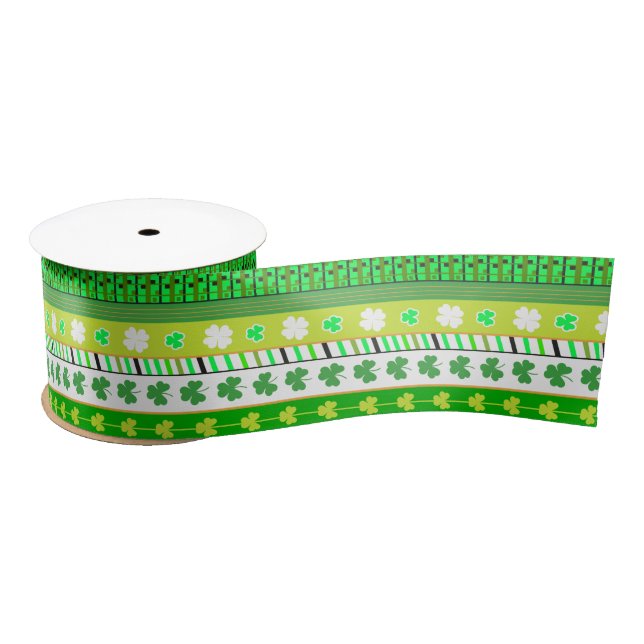 Kleeblatt, Klee Patrick's Day Satinband (Spule)