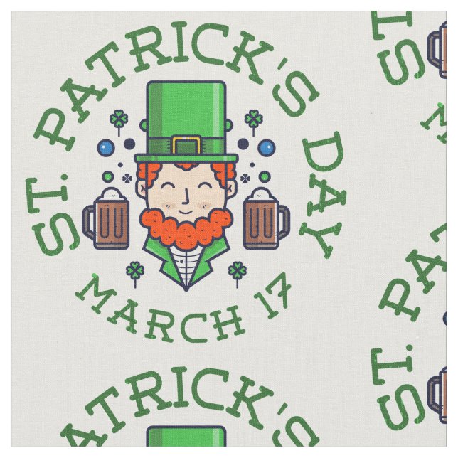 Kleeblatt leprechaun stoff (Nahaufnahme)