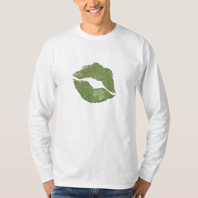Kleeblatt Lips - Kiss Me I'm Irish Shirt (Vorderseite)
